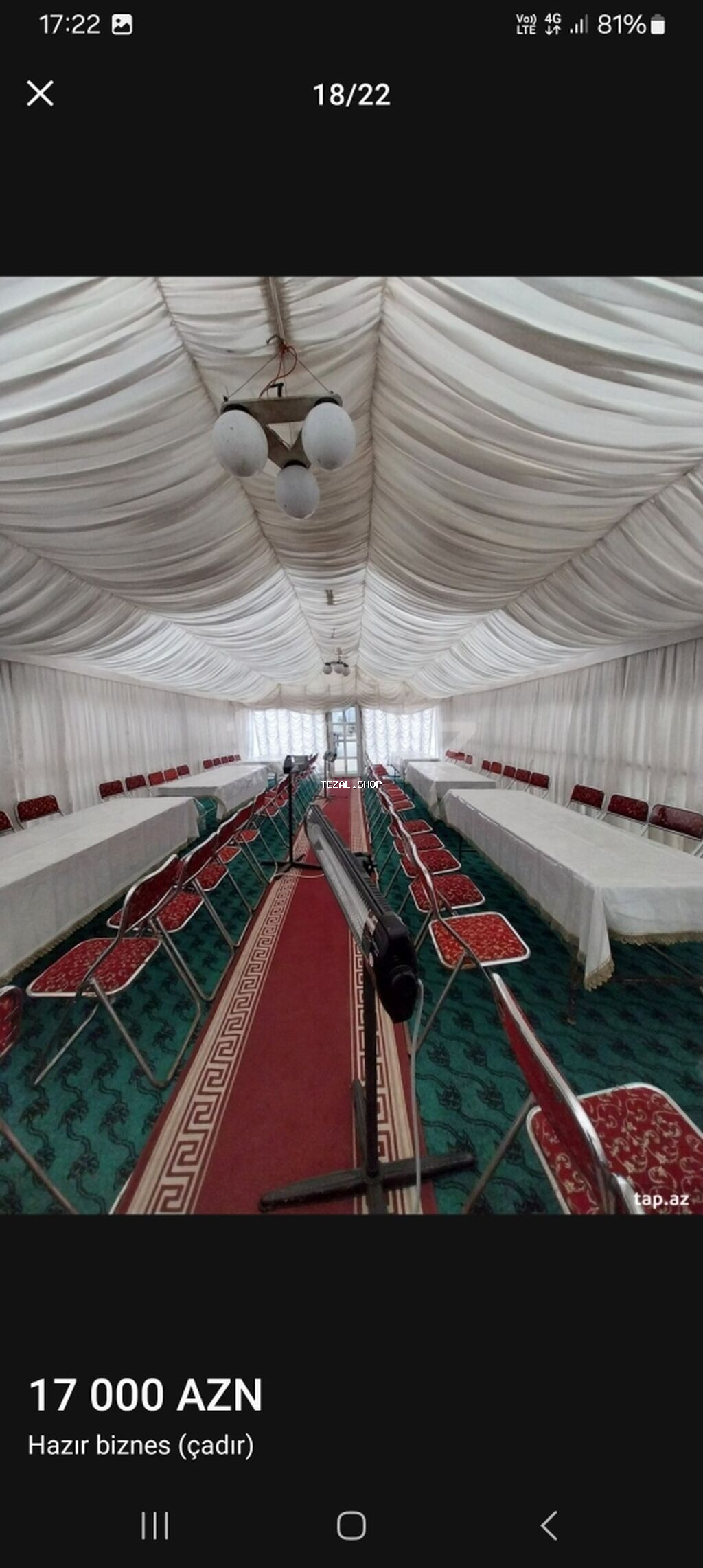 Cadir her bir adadanli teze masinla birge masinin qablari ag senedler - şəkil 3