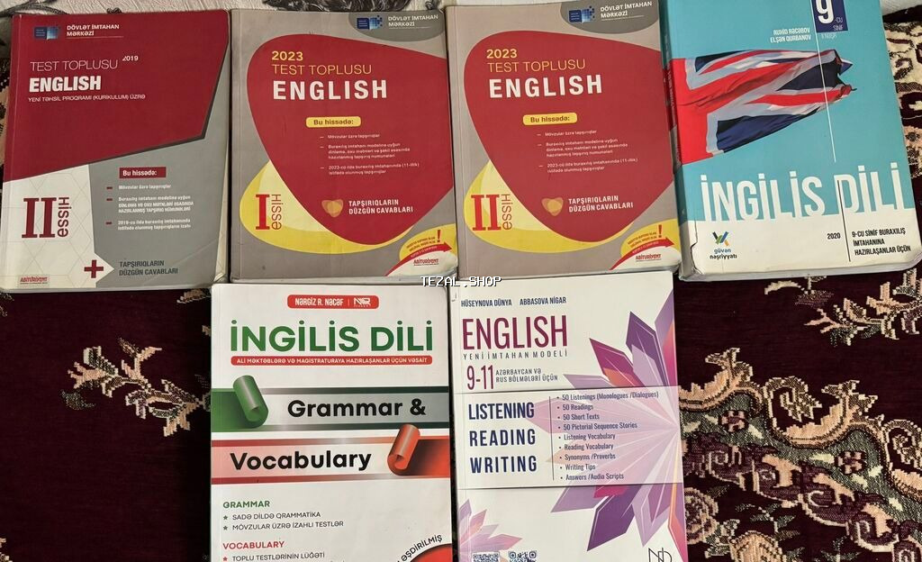 İngilis dili kitabları satılır!