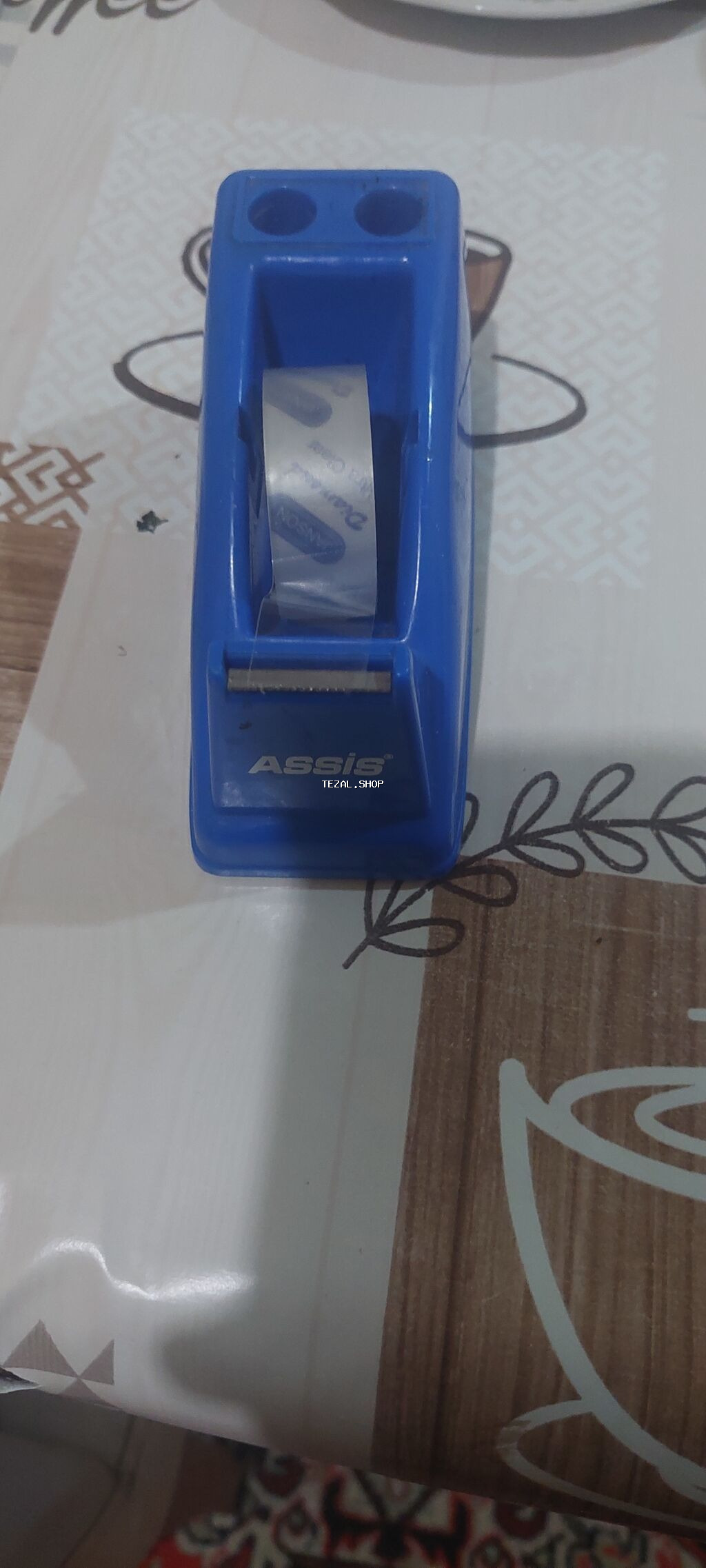 ASSIS yapışqan lent üçün masaüstü dispenser - Rəng: mavi - Material