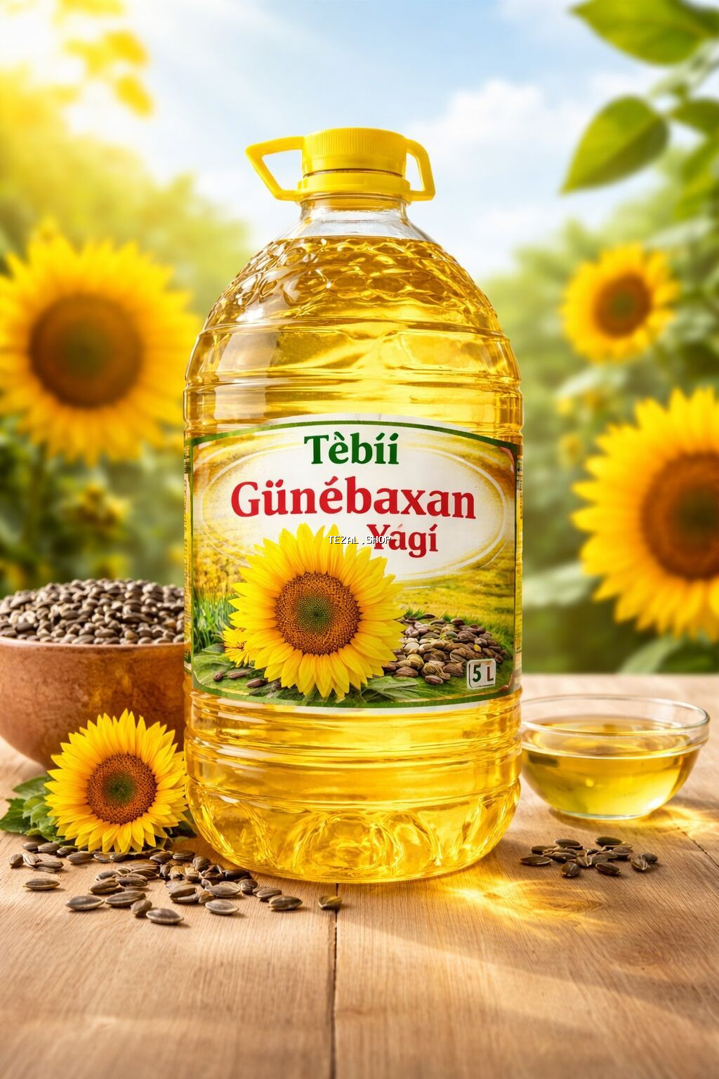 Günəbaxan yağı, 1 l, Ödənişli çatdırılma - şəkil 3