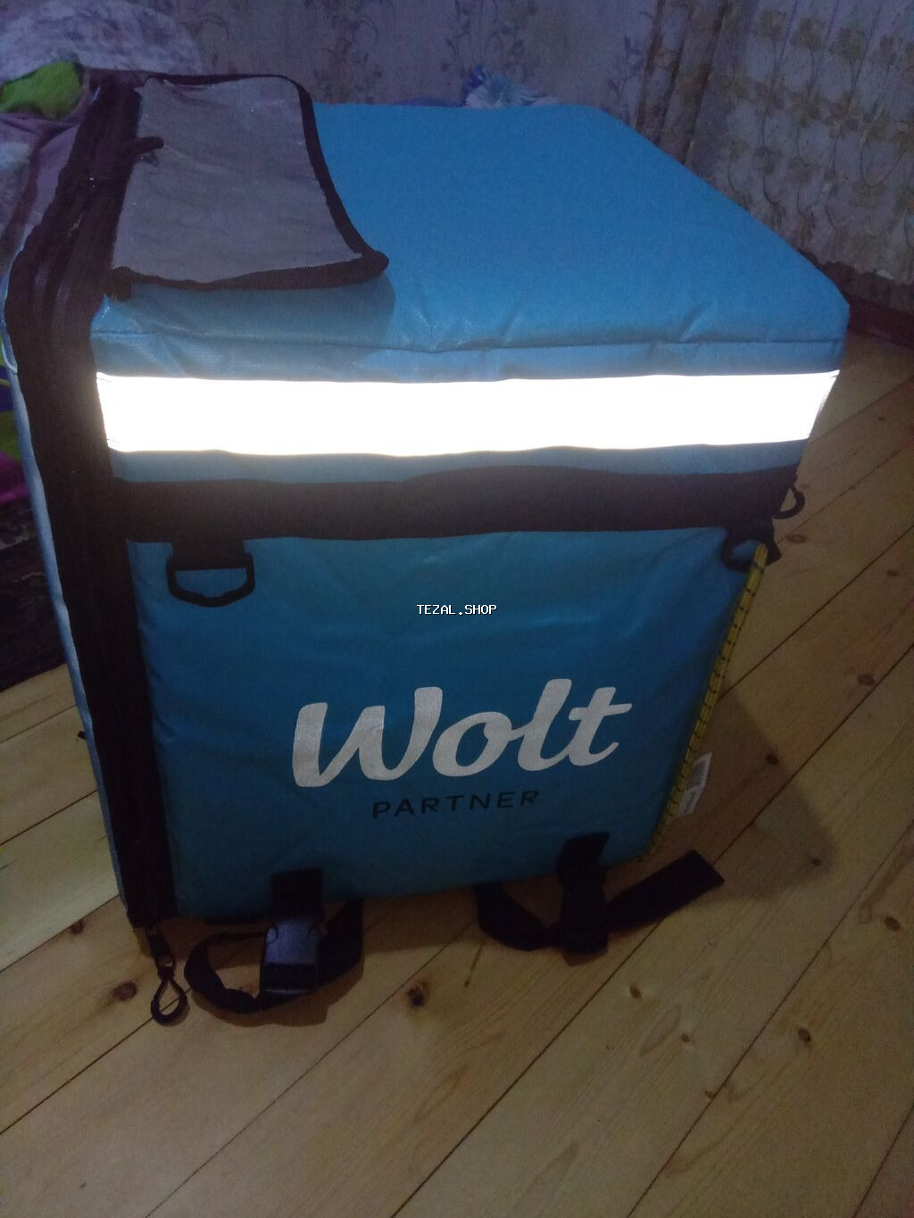 Wolt çatdırılma çantası (izotermik, böyük həcmli) - Rəng: mavi