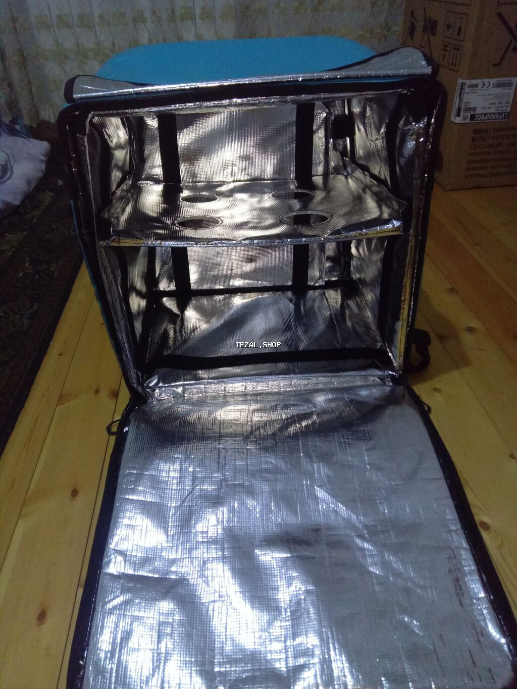 Wolt çatdırılma çantası (izotermik, böyük həcmli) - Rəng: mavi - şəkil 2