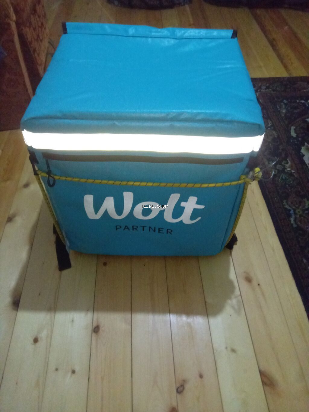 Wolt çatdırılma çantası (izotermik, böyük həcmli) - Rəng: mavi - şəkil 3