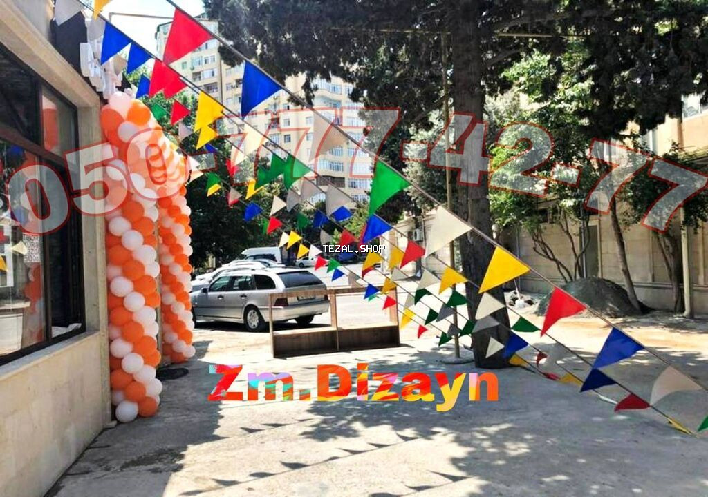 Reklam dekor bayraqlar. Bayraglarla bezedilmeler. Bayraqlar. Bayraq - şəkil 3