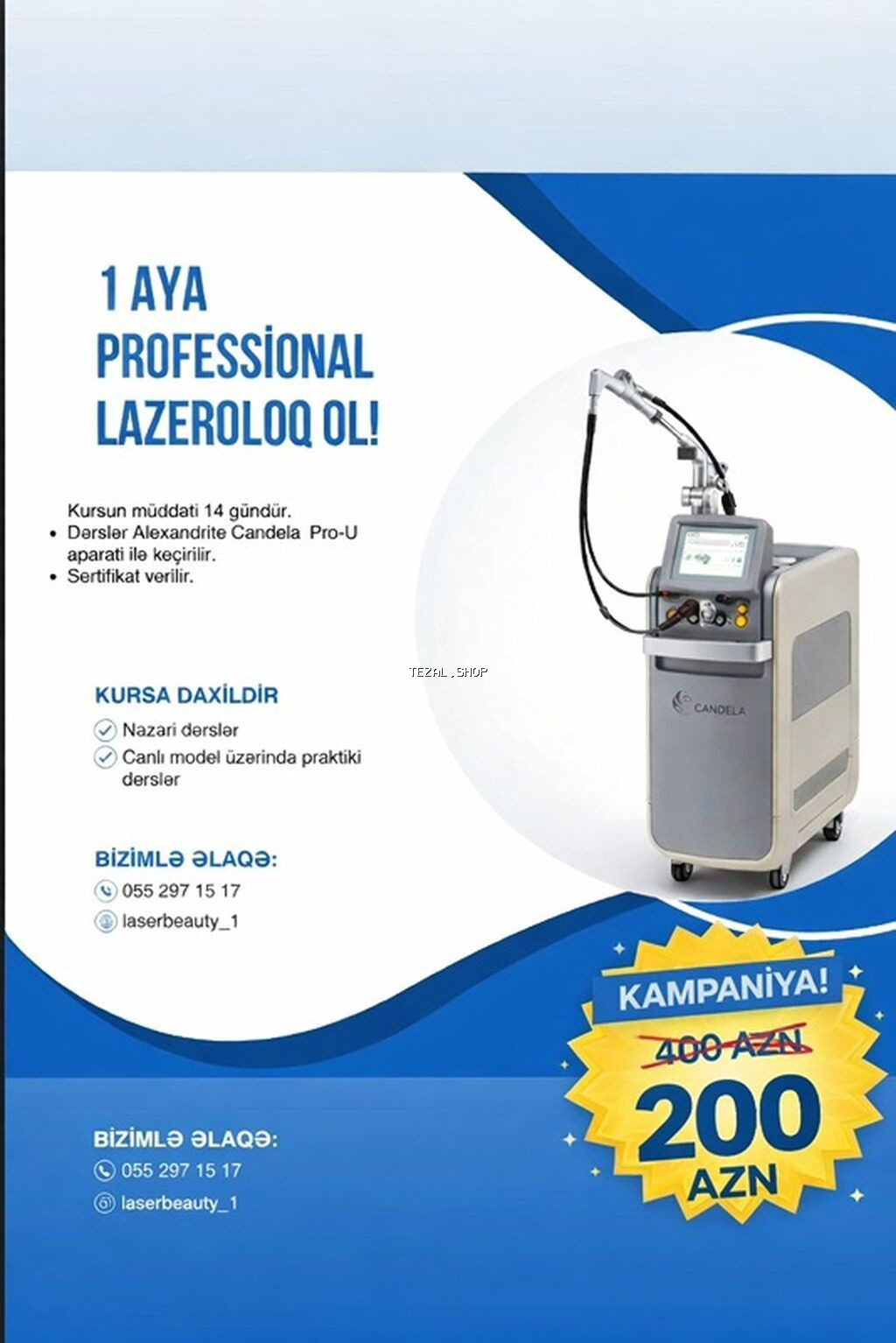 Lazer epilyasiyası kursu, Fərdi