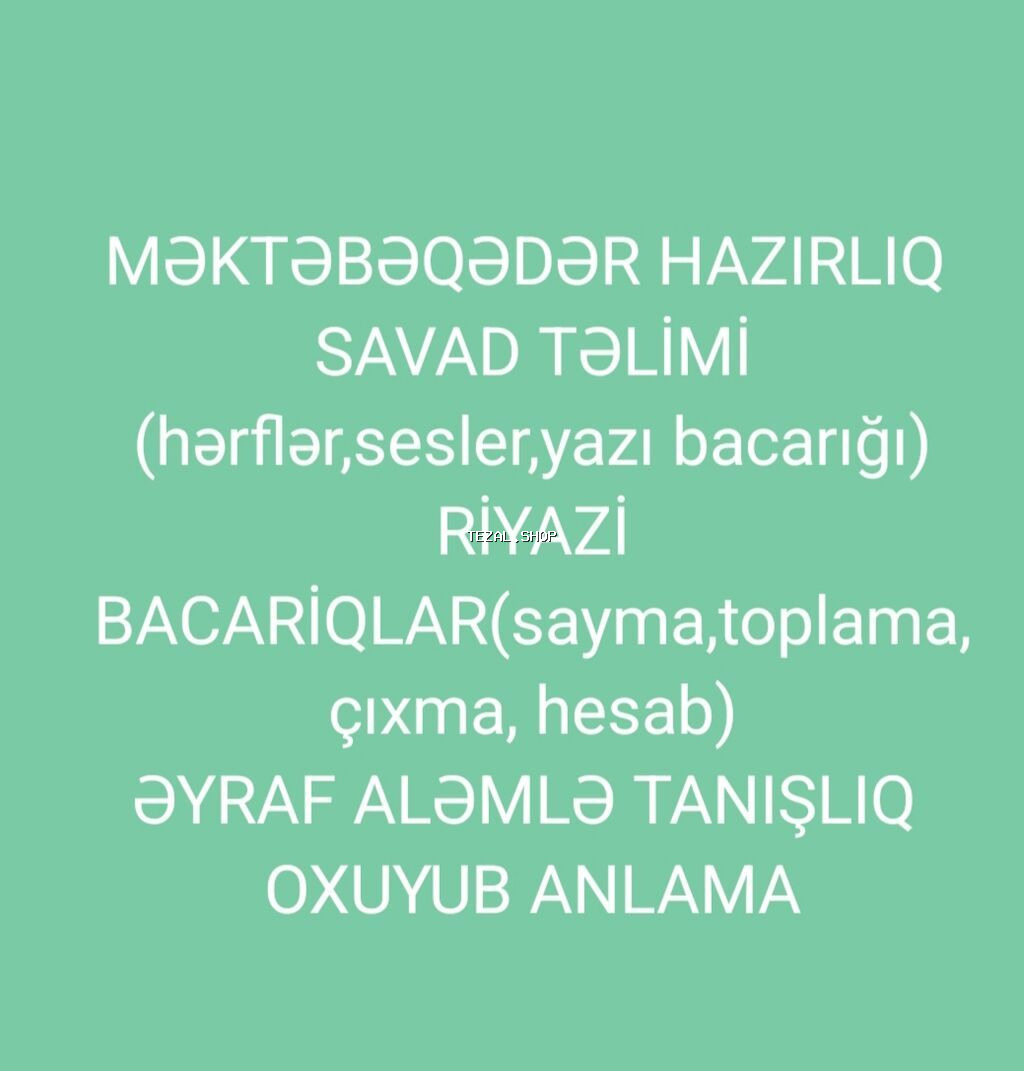 Məktəbəqədər və ibtidai sinif hazırlığı, Azərbaycan dili