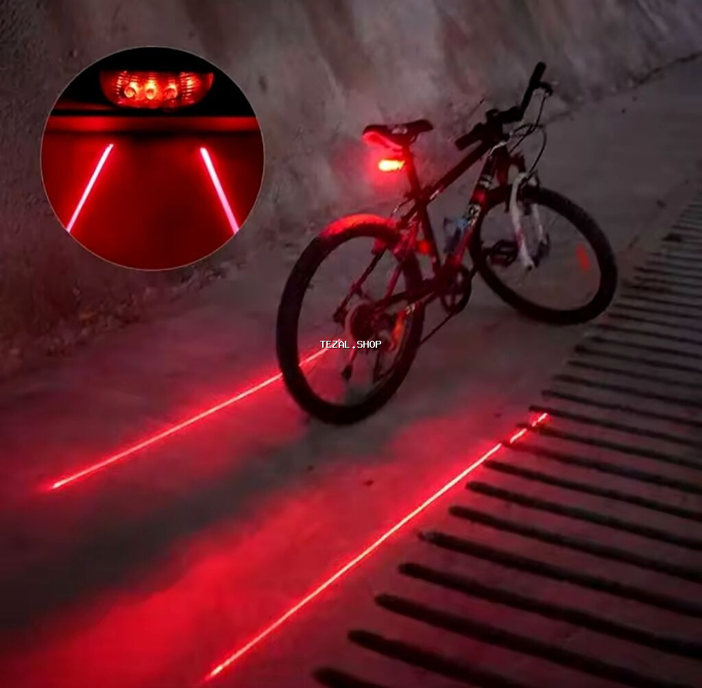 Velosiped Arxa LED Lazer İşığı – Gecə Sürüşlərində Maksimum