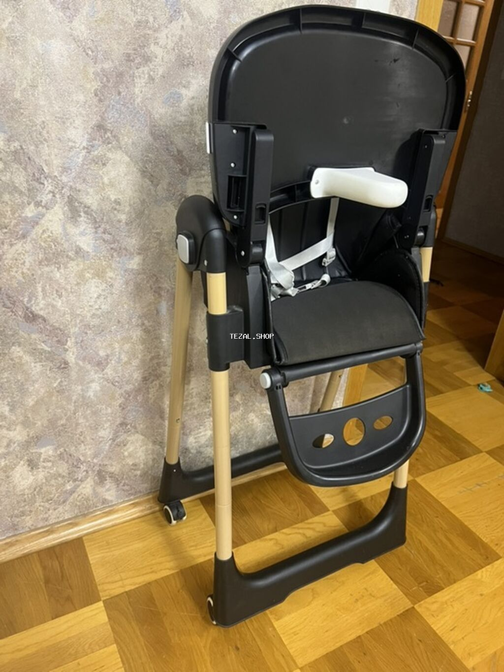 Kidilo uşaq yemək stulu - Rəng: qara oturacaq, ağ süfrə - Geniş - şəkil 3