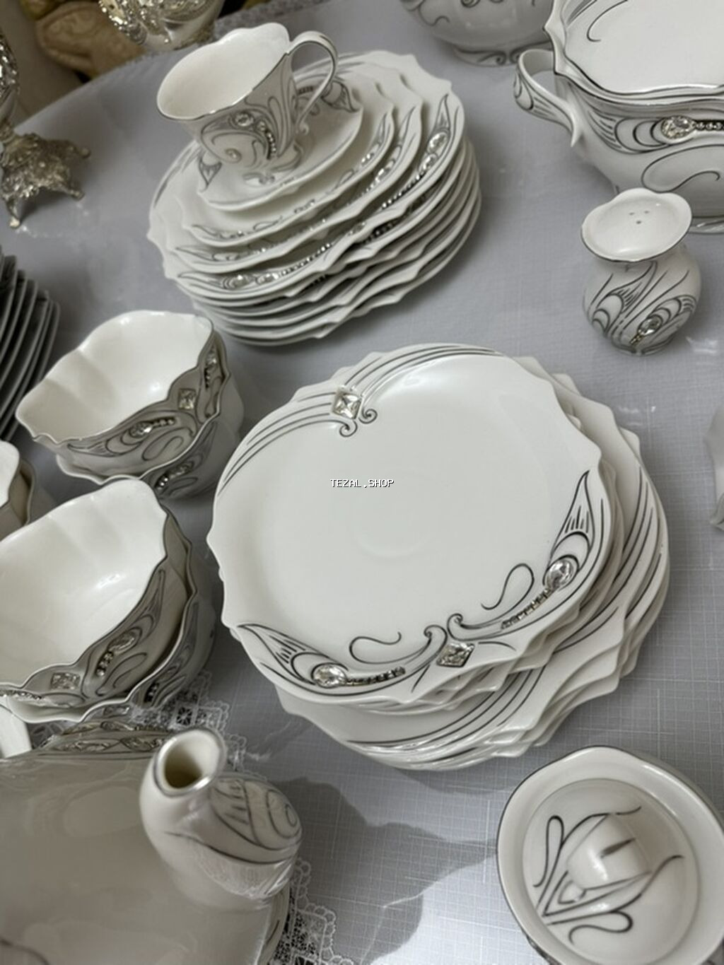 Nahar dəsti, rəng - Ağ, 6 nəfərlik, Türkiyə - şəkil 2