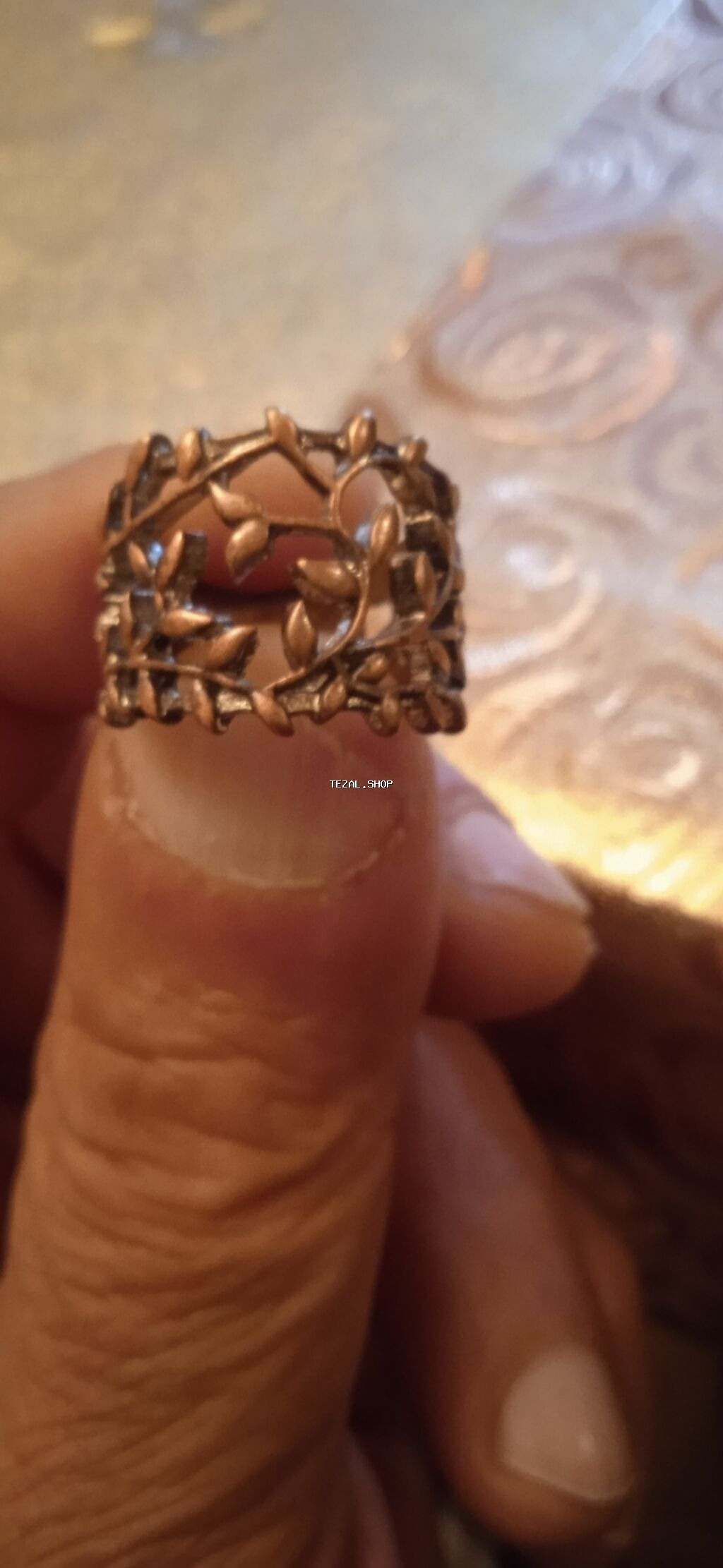 Qadın üzük dəsti – 3 ədəd - Material: metal ərinti (qızıl-bürünc və