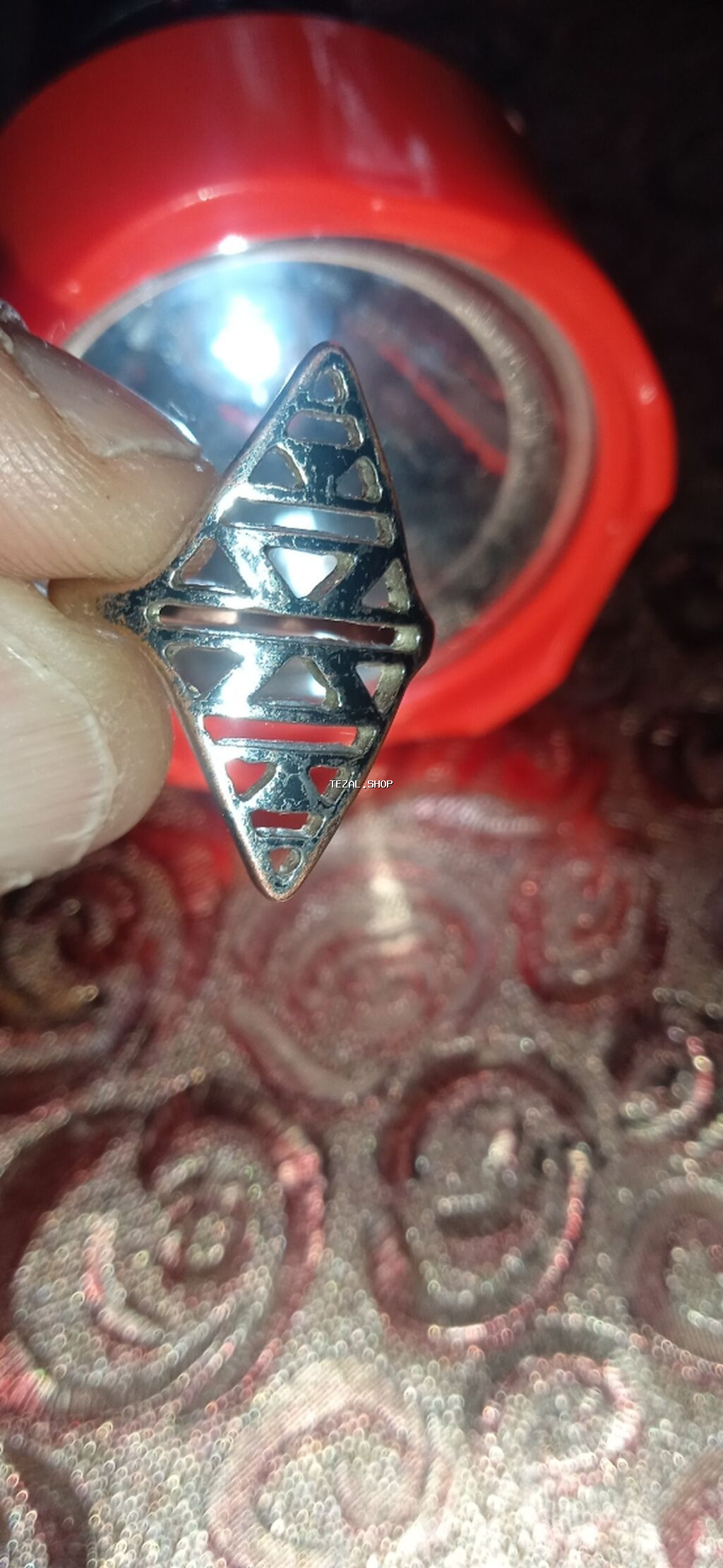 Qadın üzük dəsti – 3 ədəd - Material: metal ərinti (qızıl-bürünc və - şəkil 3