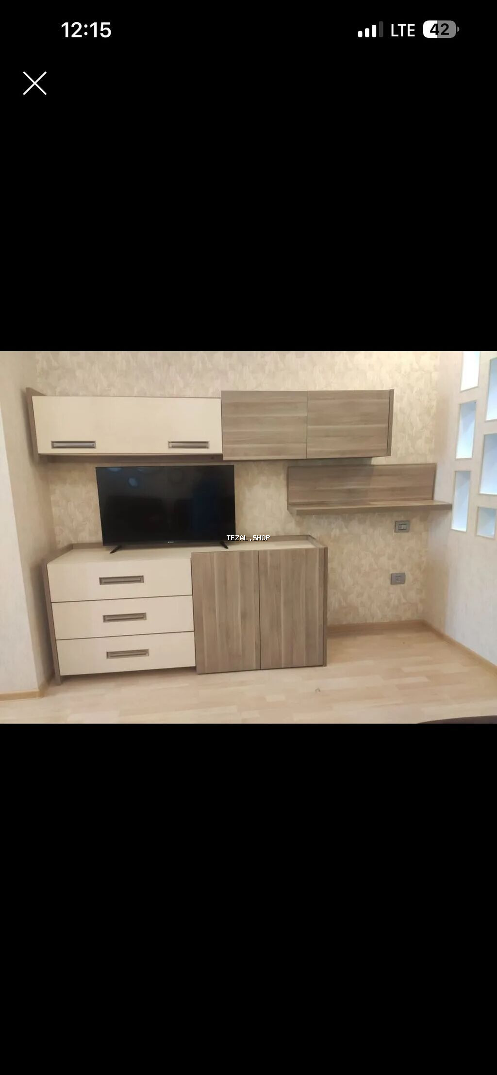 Yataq otağı üçün mebel dəsti - Komod: 4 çekmecəli, krem rəngli ön