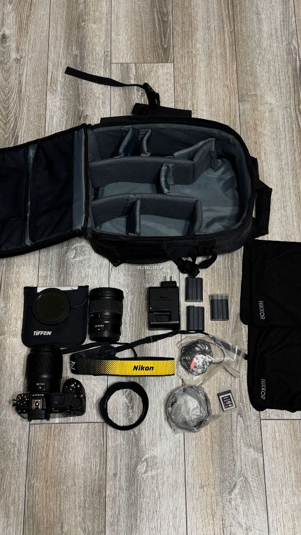 Nikon Z6 (Son nəsil güzgüsüz kamera) Daxilində olanlar: 	•	Nikkor Z