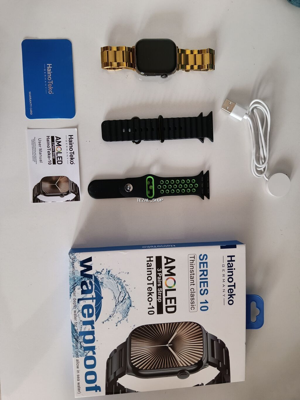 Smart saat, Suya davamlı, rəng - Qızılı - şəkil 3