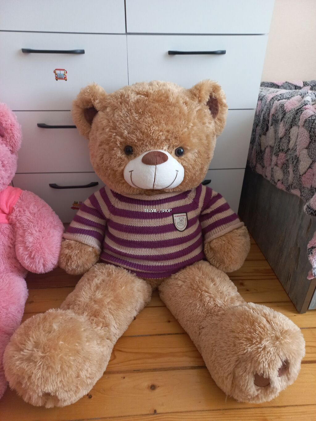 Yumuşaq Ayilar oglan-qiz 2 eded 90sm boylari var. (1-nin qiymetidir) - şəkil 2