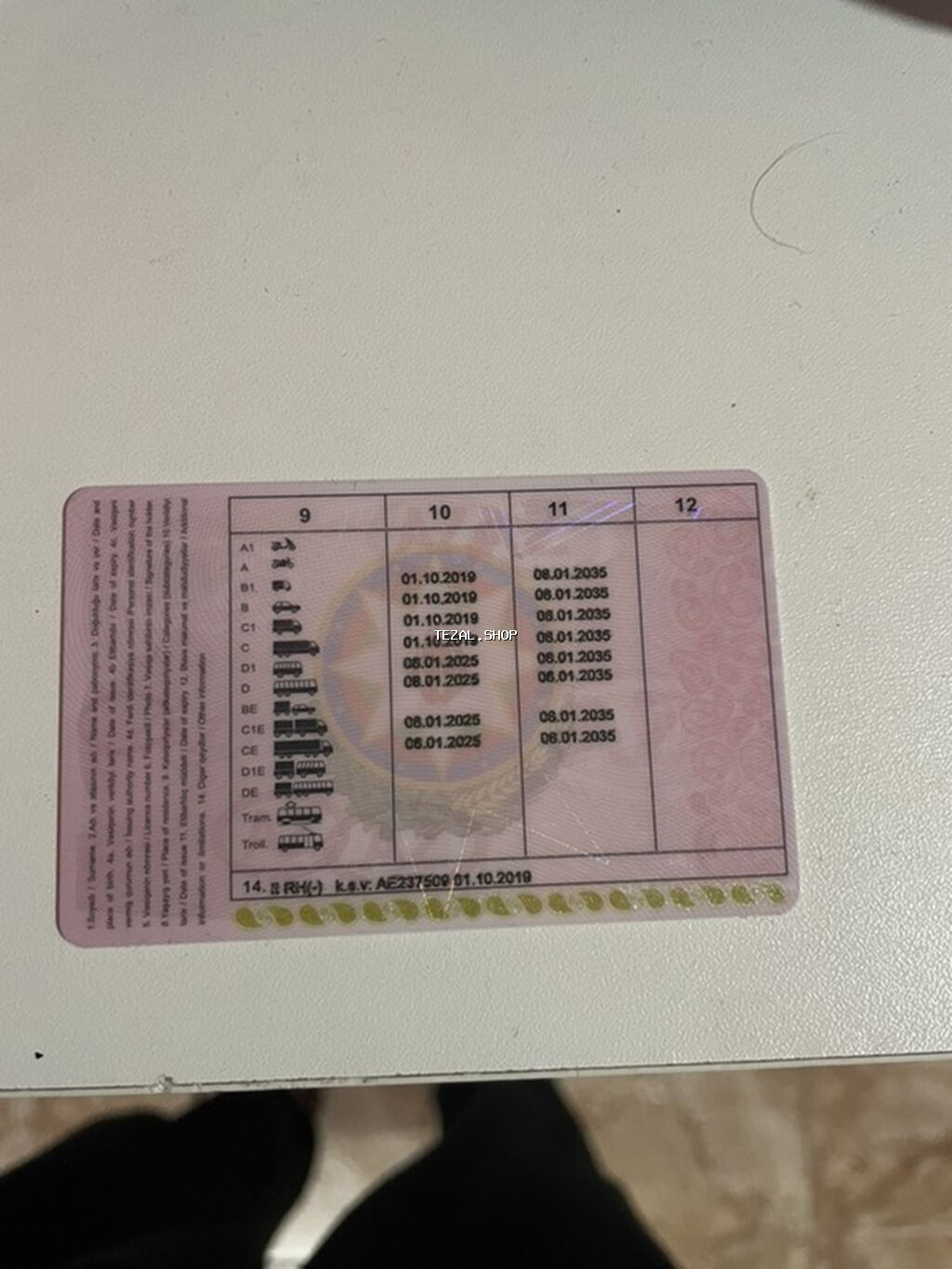 Sürücülük kursu, (A)