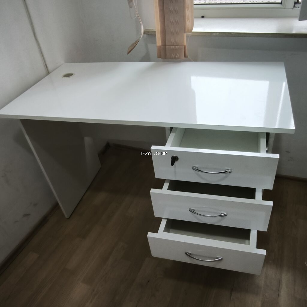 Düz masa, Stulsuz, Polkasız, Siyirməli, Parlaq laminat - şəkil 2