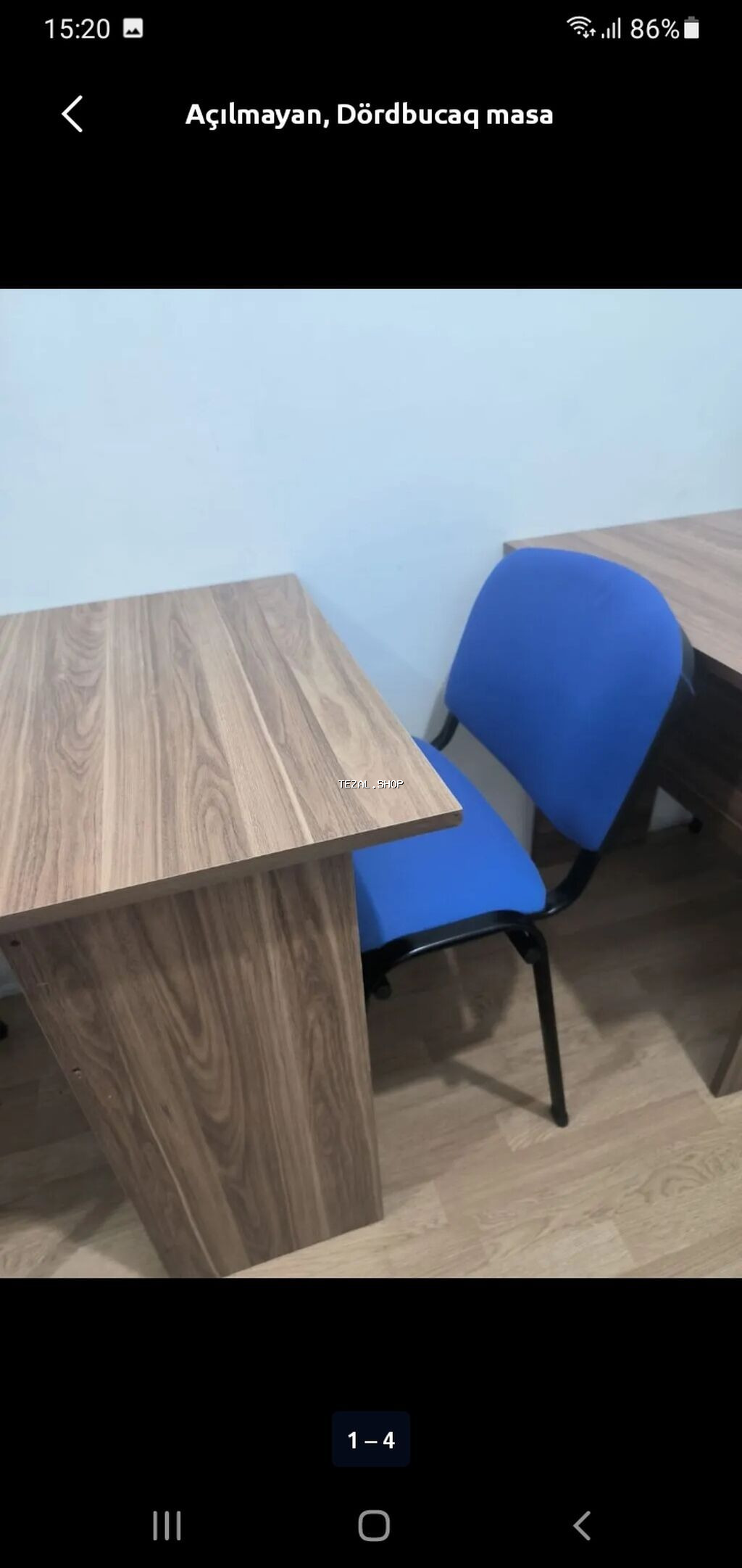 Düz masa, Stulsuz, Polkasız, Siyirməli, Parlaq laminat - şəkil 5