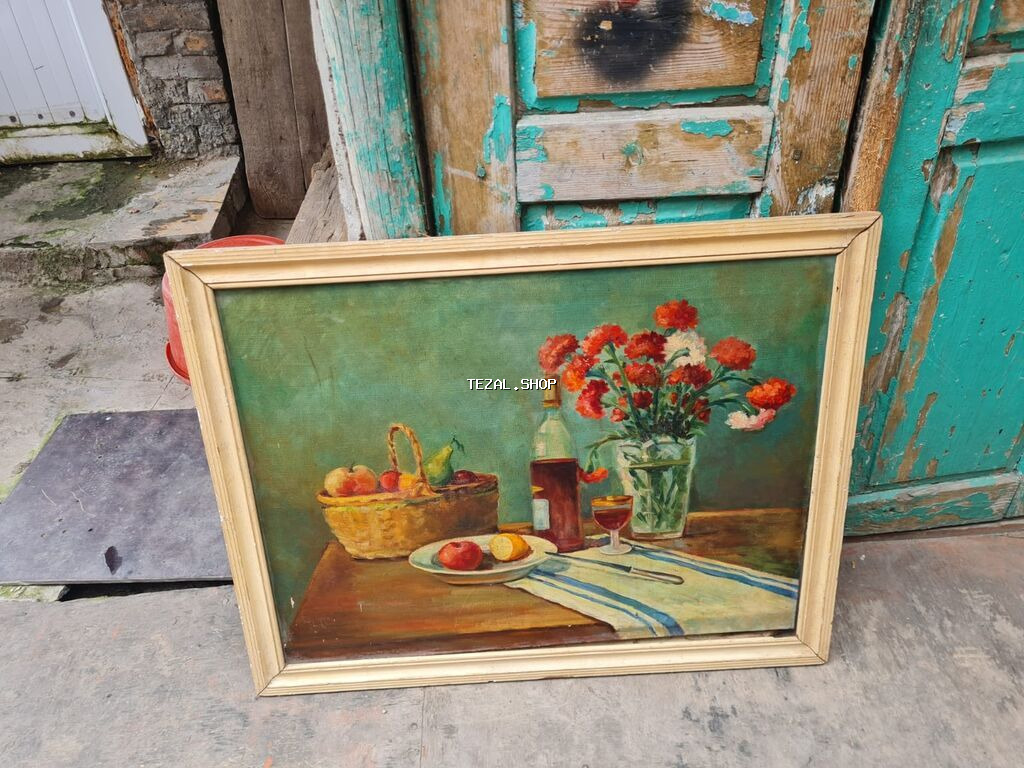 Yağlı boya tablo – Natürmort - Mövzu: klassik natürmort kompozisiyası