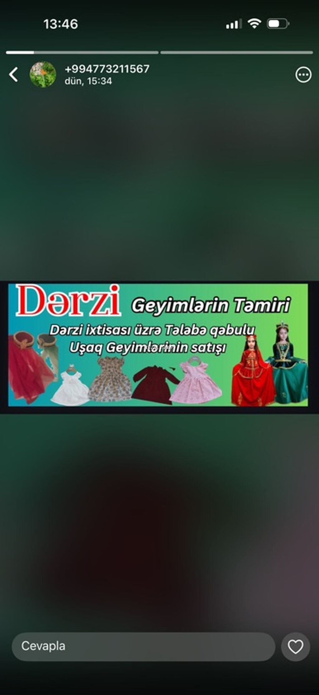 Dərzi xidməti – geyimlərin təmiri və tikişi - Geyimlərin peşəkar