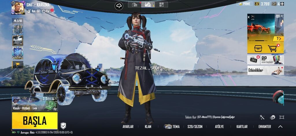 PUBG Mobile hesabı
50 kolleksiyon
5 kil chat, 65k popülerlik