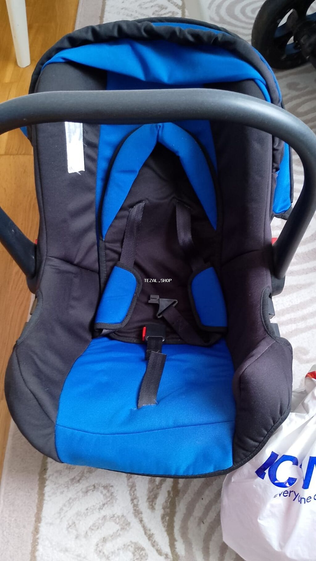 Uşaq avtomobil oturacağı / daşıma beşiyi - Rəng: mavi-qara - Daşıma