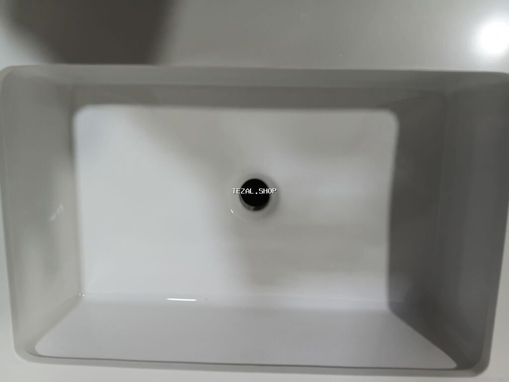 Ağ rəngdə vannа otağı üçün lavabo və şkaf seti - Üst hissə: parlaq ağ