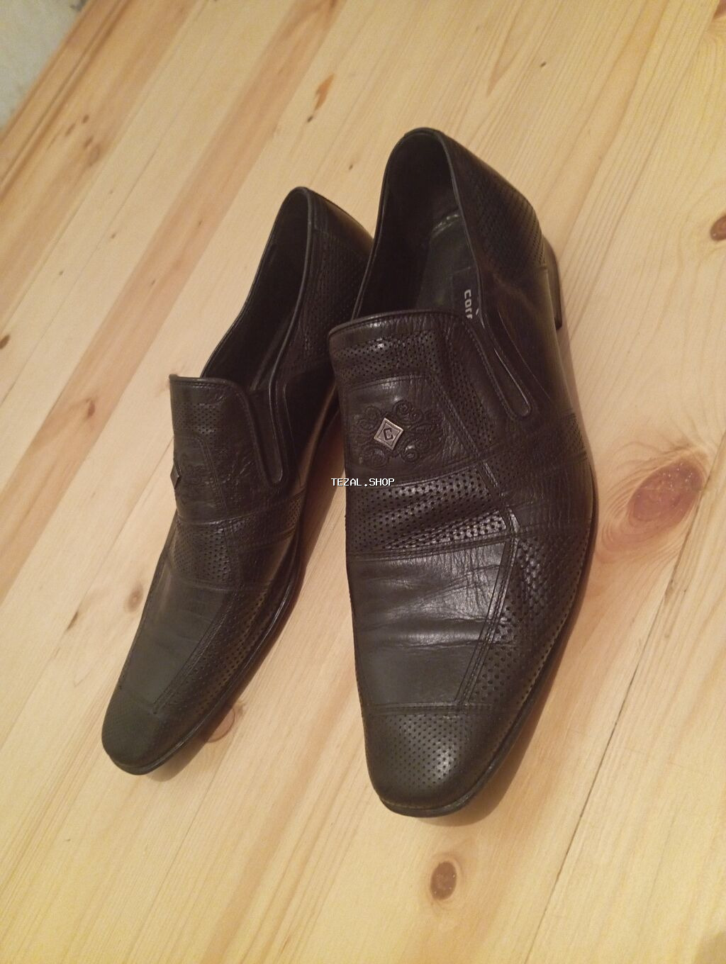 Məhsul: Corrente kişi dəri loaferləri - Rəng: Qara - Model: Slip-on