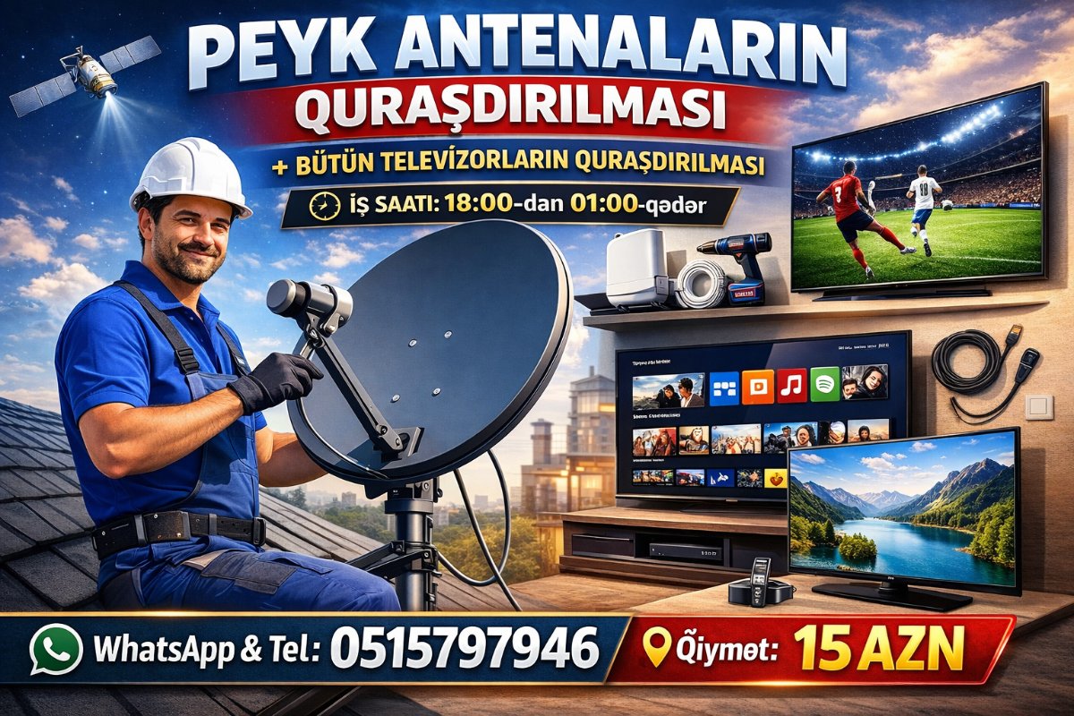 Peyk antenalarının quraşdırılması (ŞAMAXI)