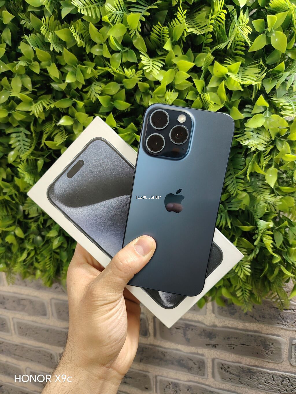 IPhone 15 Pro Max, 256 GB, Blue Titanium, Zəmanət, Simsiz şarj, Face ID