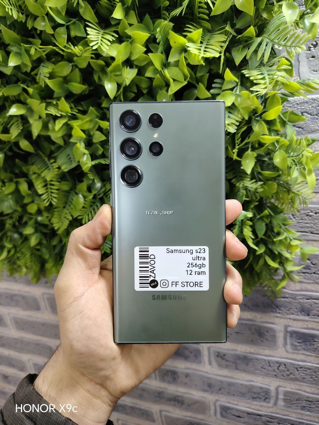 Samsung Galaxy S23 Ultra, 256 GB, rəng - Yaşıl, Zəmanət, Barmaq izi, Simsiz şarj