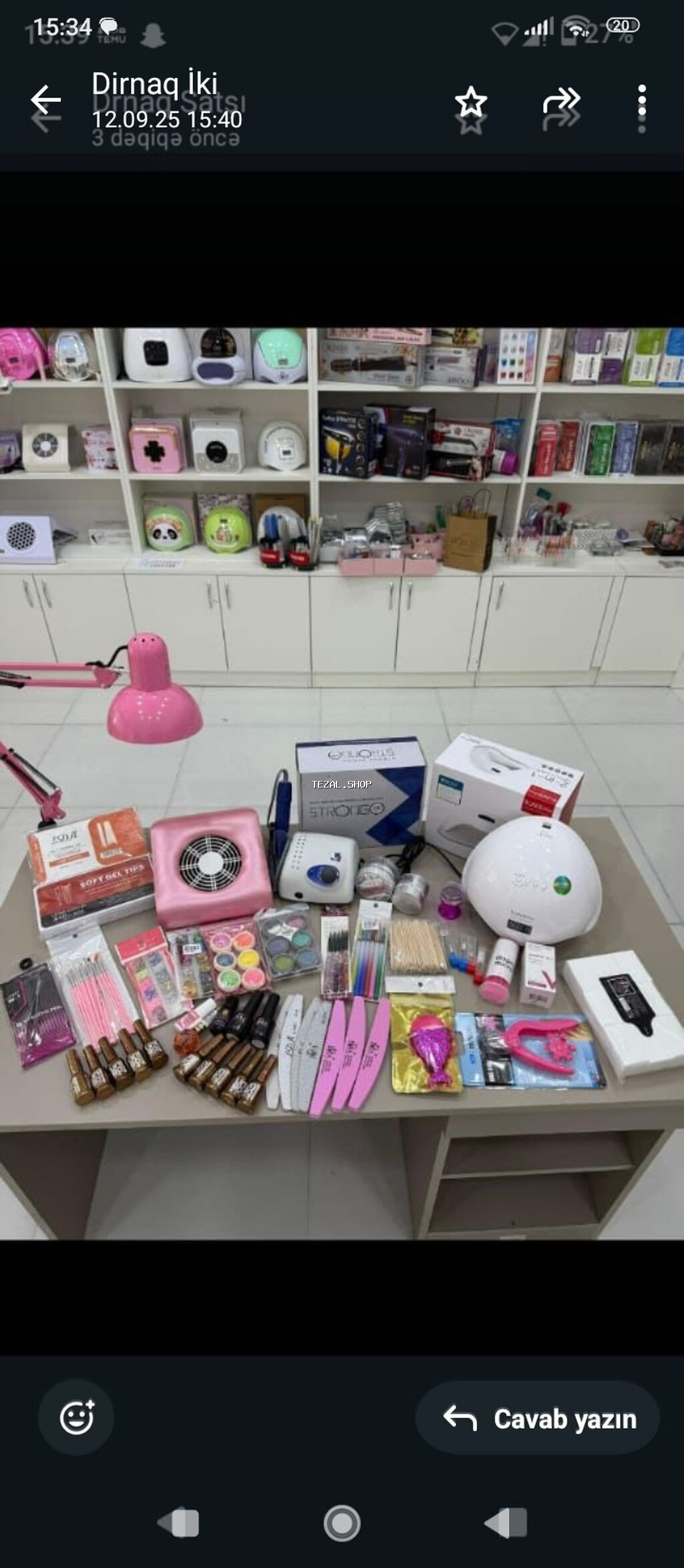 Peşəkar manikür üçün tam avadanlıq və material dəsti Dəst tərkibi