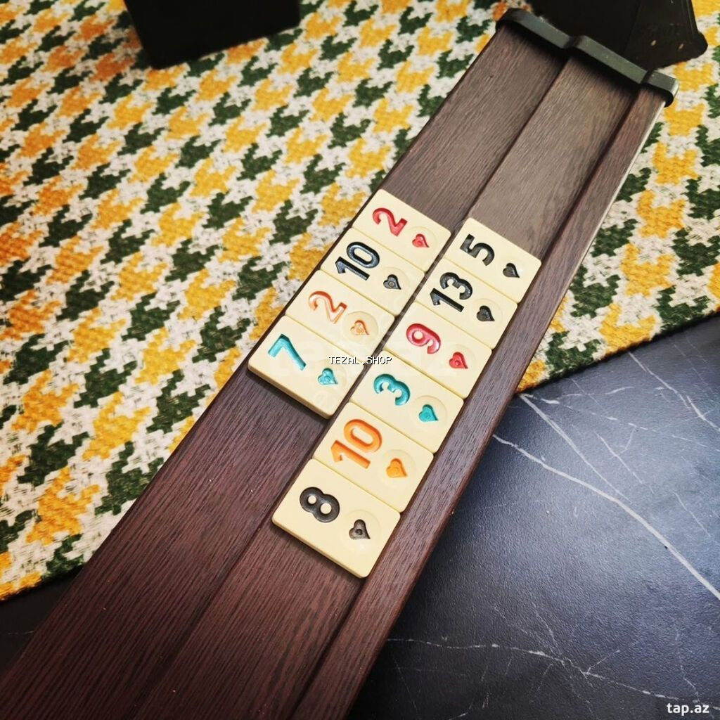 Star VIP Okey Takımı (koyu renk ahşap) şık görünümü və keyfiyyətli - şəkil 2