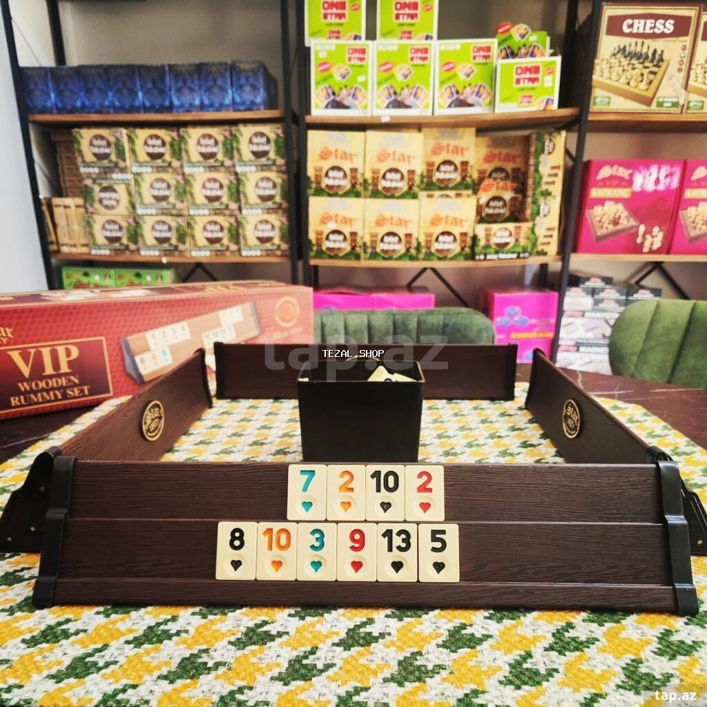 Star VIP Okey Takımı (koyu renk ahşap) şık görünümü və keyfiyyətli - şəkil 4