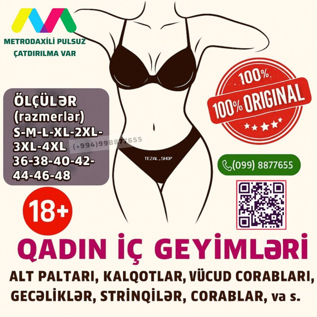 👙 Qadın Alt Geyimləri 🔸🇫🇷 🇹🇷 🇧🇷 🇮🇪 🇨🇳 🔹 təzə etikatkalı ✔️ 🔹