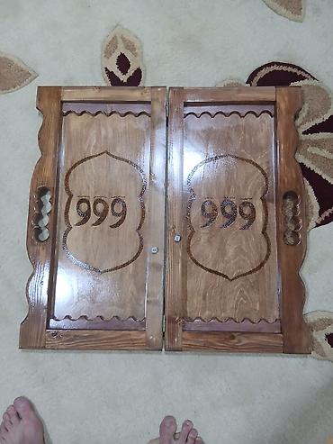 Taxta nərd taxtası – əl işidir - Material: təbii ağac, lakla - şəkil 3