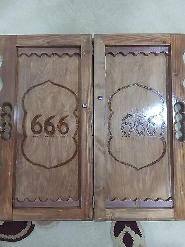 Taxta nərd taxtası – əl işidir - Material: təbii ağac, lakla - şəkil 4