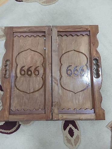 Taxta nərd taxtası – əl işidir - Material: təbii ağac, lakla - şəkil 5