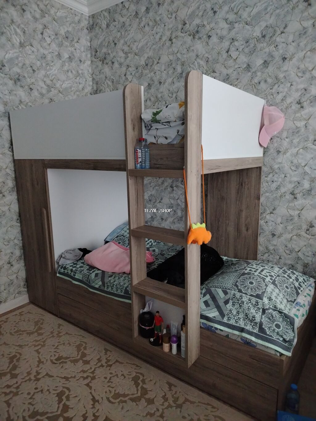 Oğlan və qız üçün, İşlənmiş, Çarpayı, Matras ilə, Siyirməli, Laminat