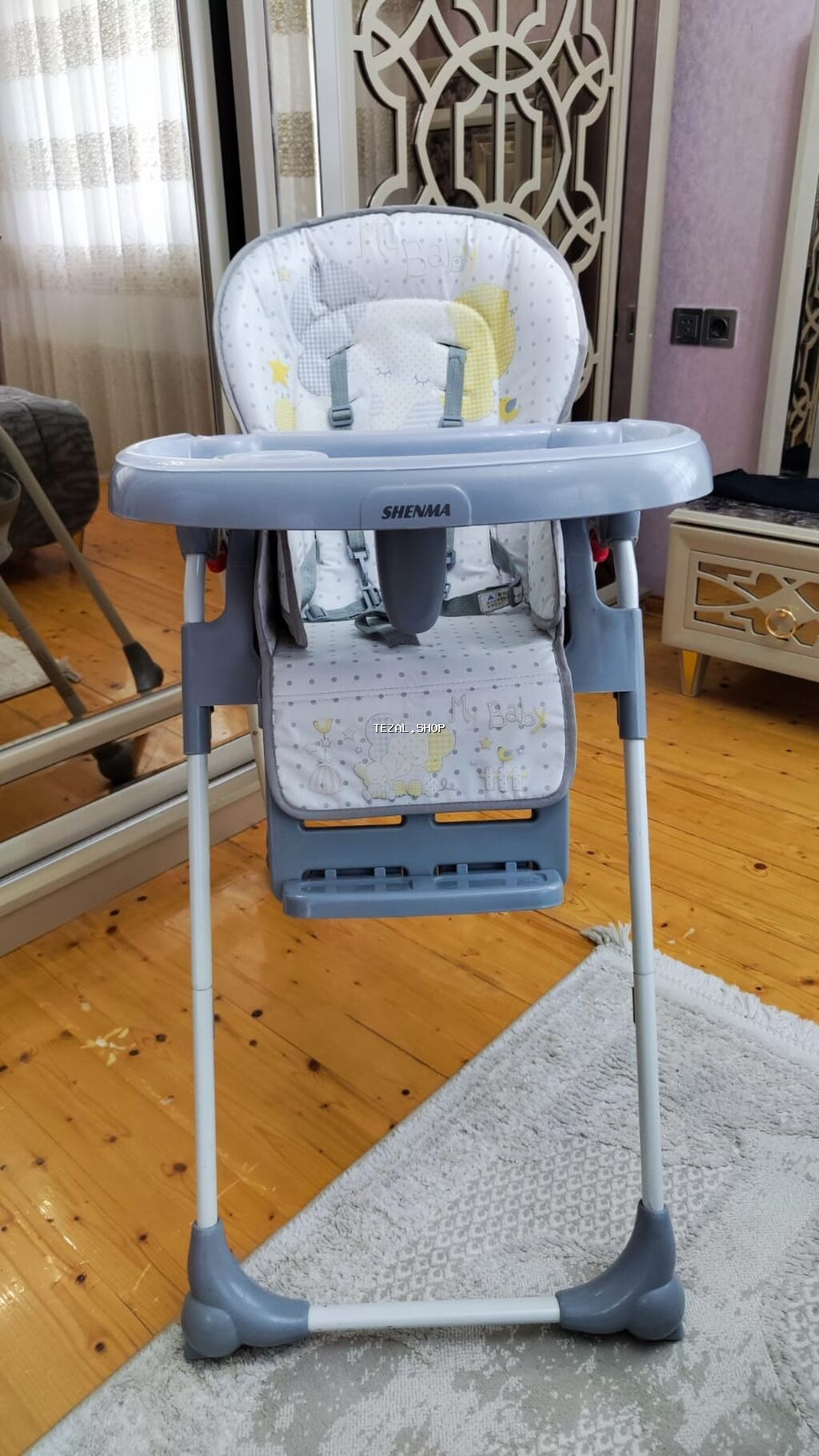 Uşaq yemək stulu – SHENMA - Rahat və geniş oturacaq: yumşaq parça