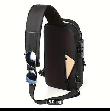 Şəhər üslubunda çoxfunksiyalı çiyin çantası (sling) - Kompakt və - şəkil 3