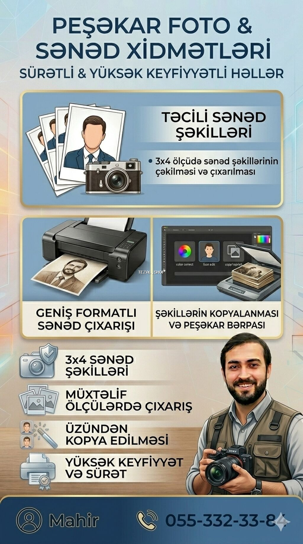 Peşəkar Foto və Sənəd Xidmətləri – sürətli və yüksək keyfiyyətli