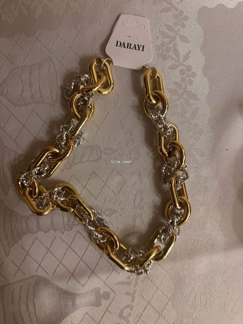 Brend: DARAYI Məhsul: Qalın zəncir boyunbağı - Dizayn: Böyük həlqəli