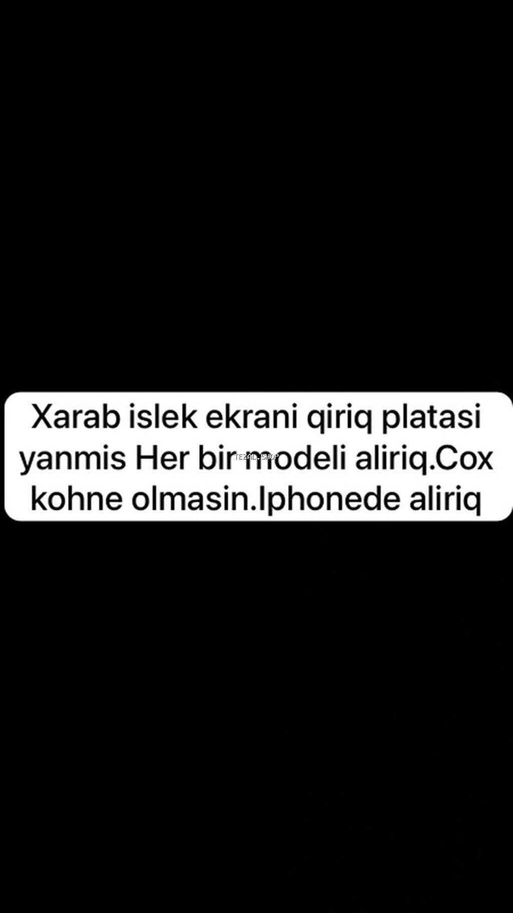 Xarab/işlək telefonların qəbulu xidməti - Ekranı qırıq, platası