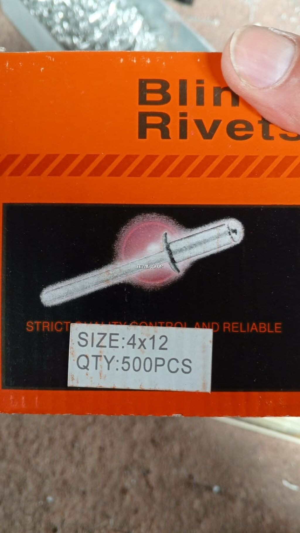 Məhsul: Blind Rivets – kor pərçimlər Xüsusiyyətlər: - Ölçü: 4x12 -