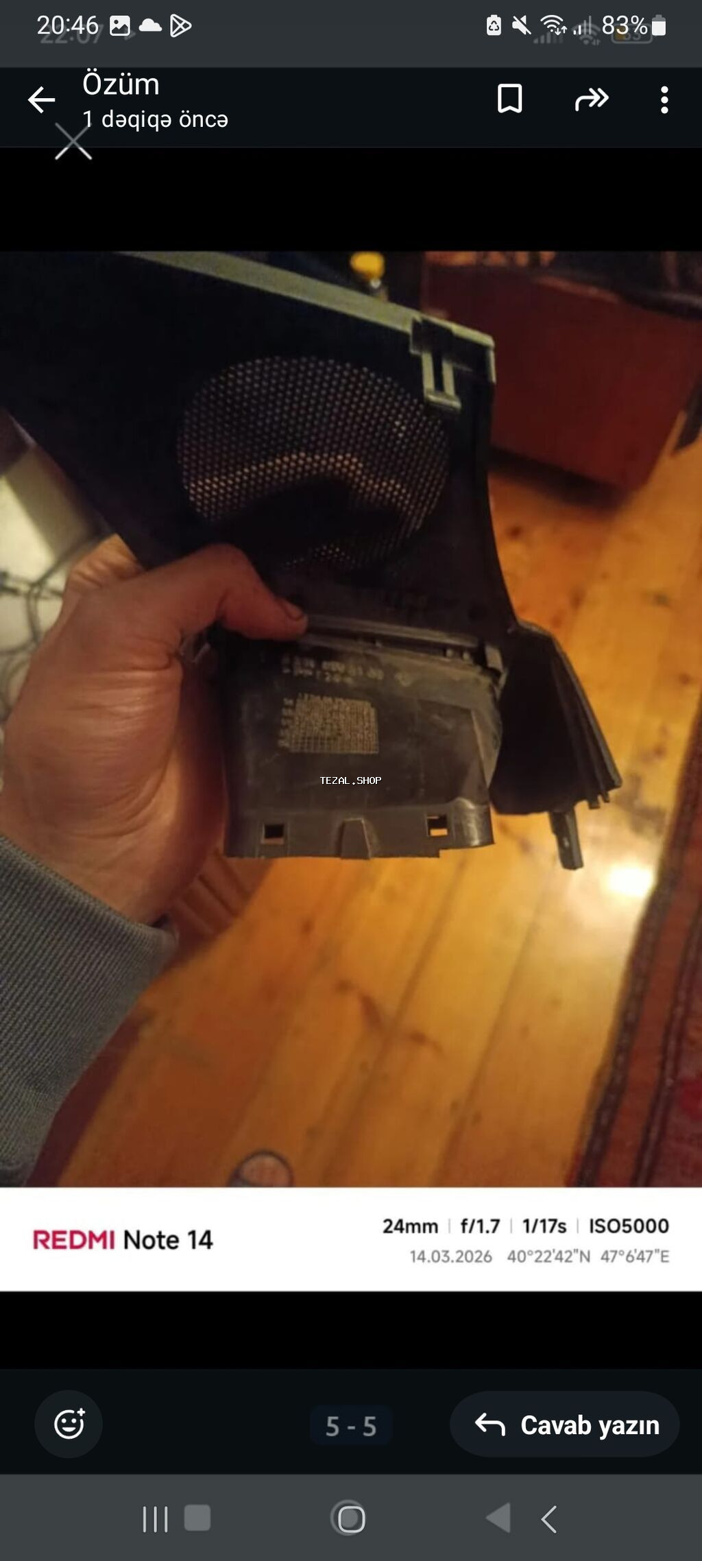 Məhsul: Avtomobilin ön qapısının üçbucaq forqmalı akustik paneli - şəkil 3