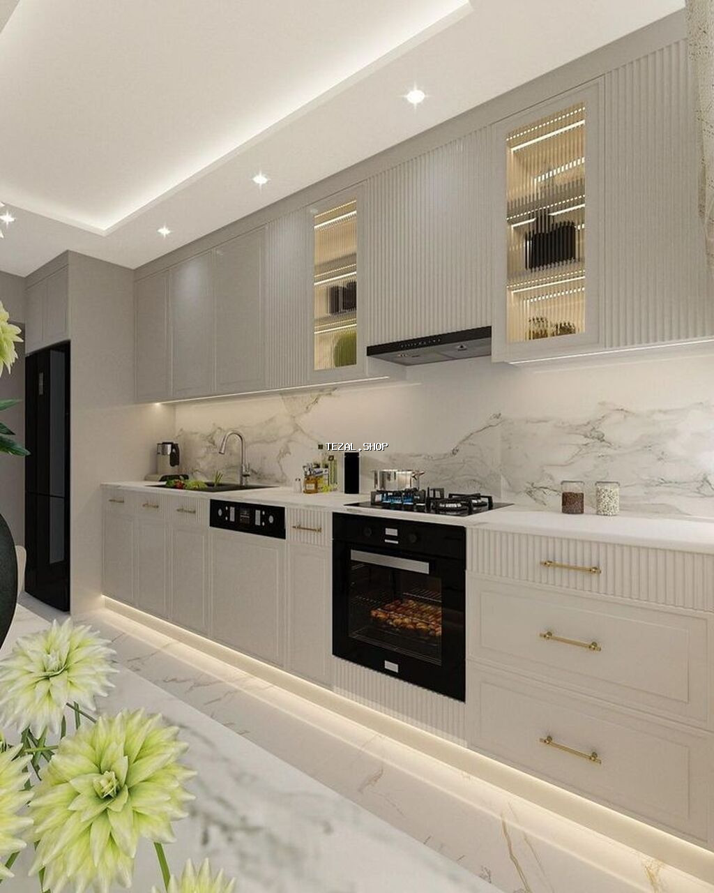 Mətbəx mebeli – müasir dizaynlı, funksional modul həllər - Layihə: U - şəkil 4