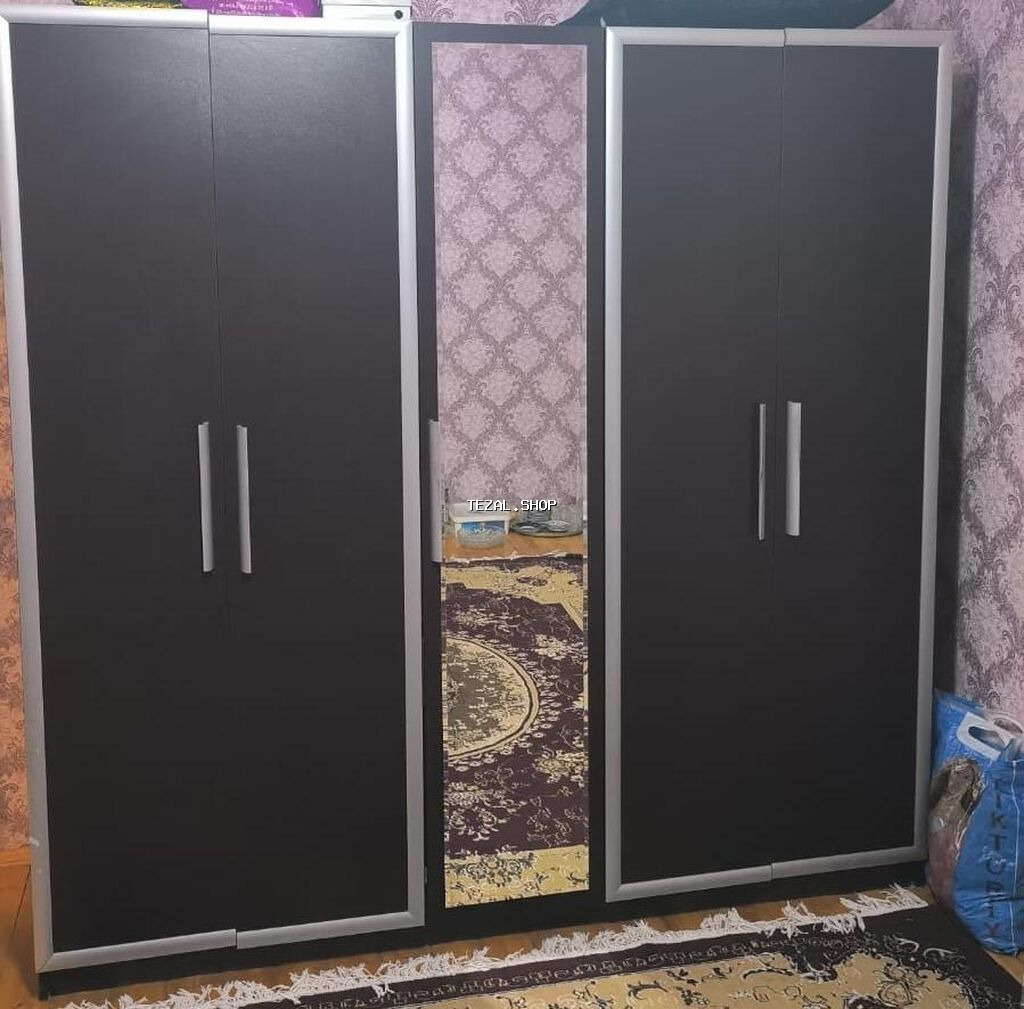 5 qapı, Güzgülü, Qəhvəyi, Açılan, Düz dolab