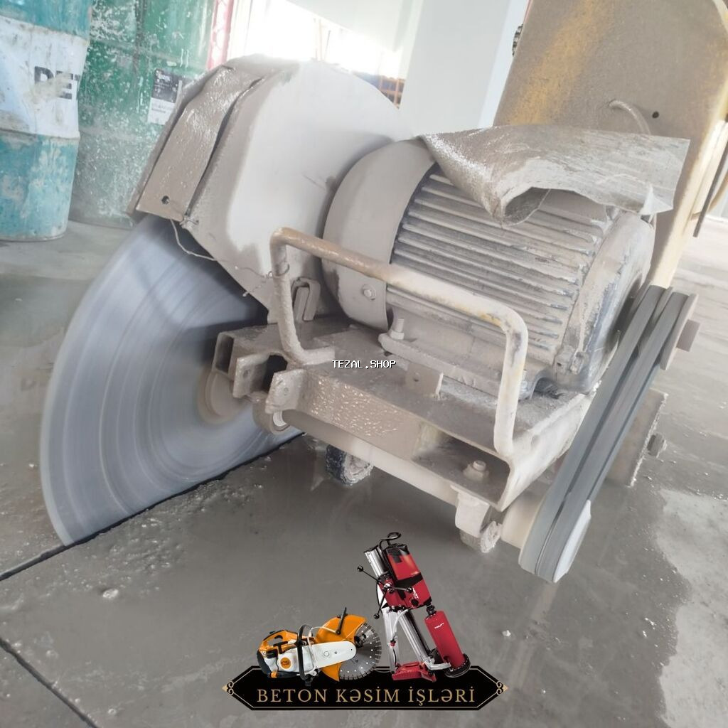 #Betonkesme #betondeşmə Beton kubik kərpic - dən kəsim deşim - şəkil 5