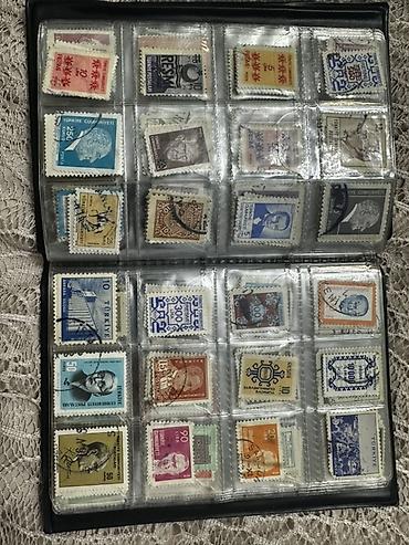 Kolleksiya albomu – müxtəlif ölkələrdən köhnə poçt markaları - şəkil 2